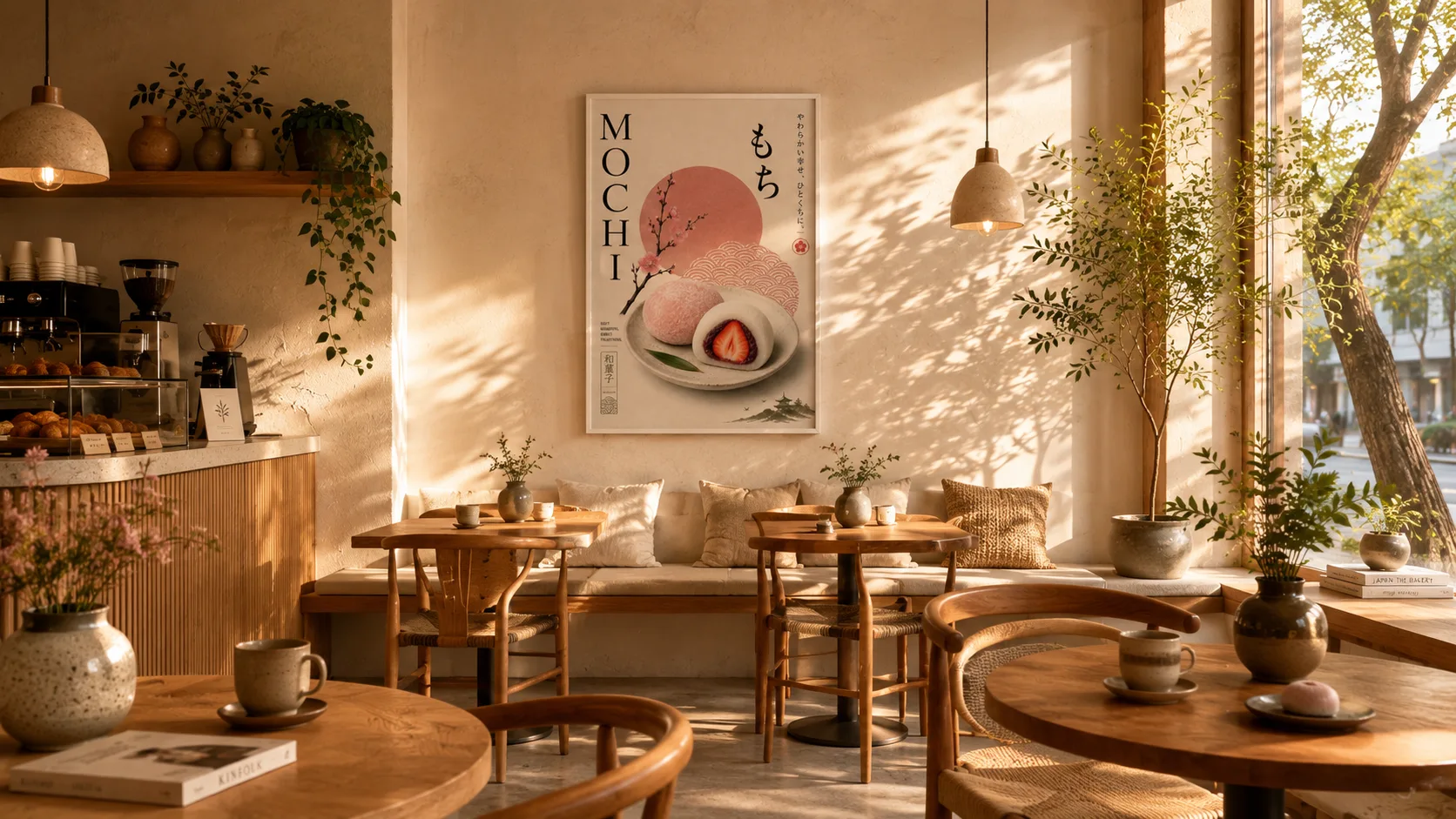 Mochi cafe look